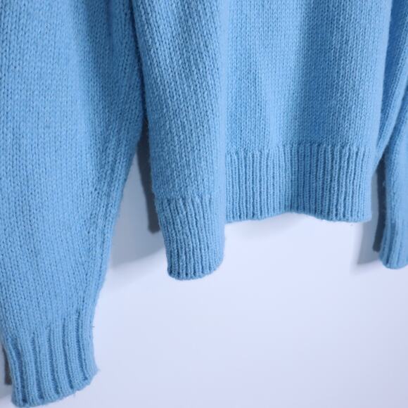 CLOSED Wool Blend Turtleneck Sweater Light Blue Long Sleeve Knit Women's S - Picture 10 of 14